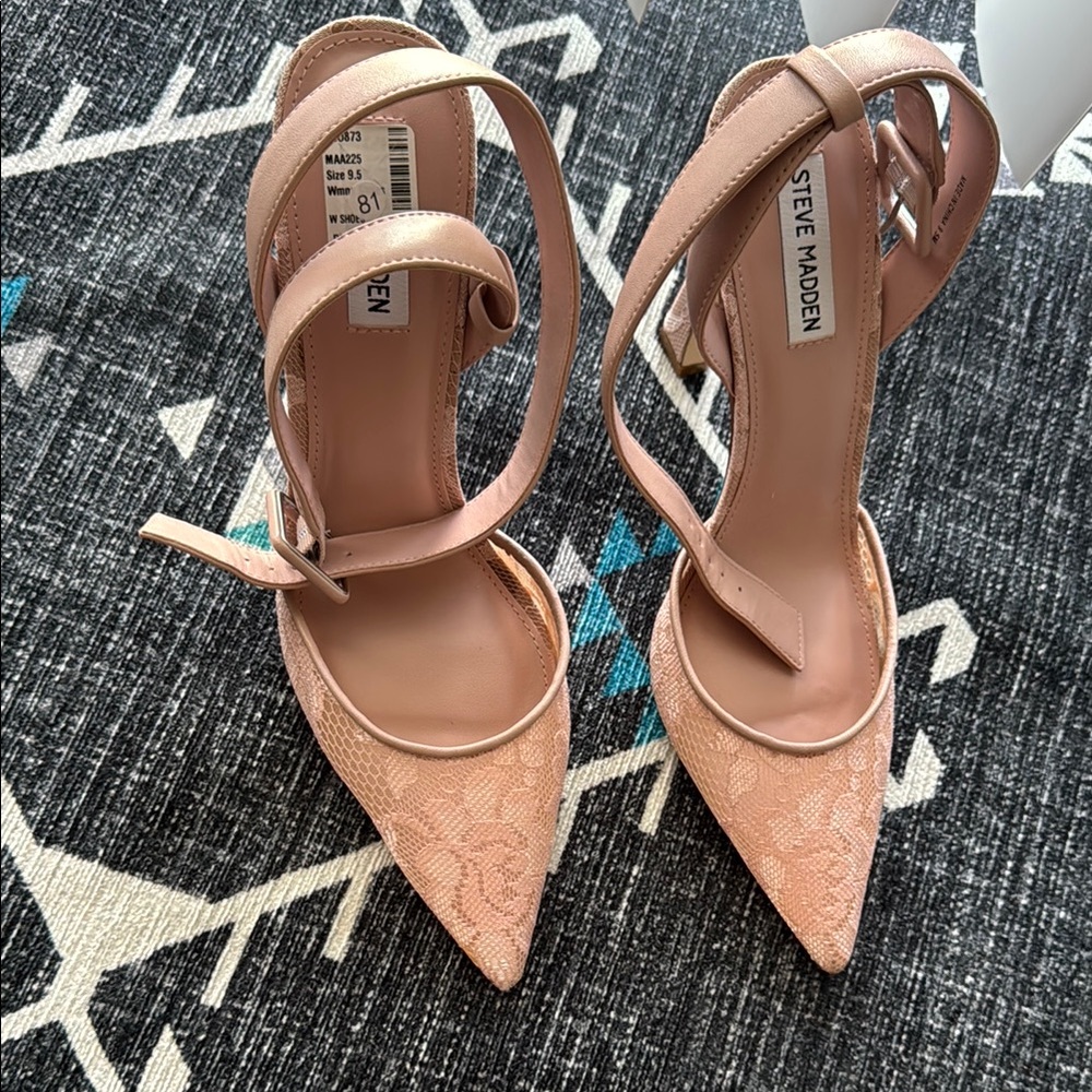Steve Madden Pink Stiletto Heels with Ankle Strap